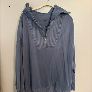 aerie oversized quarter zip
